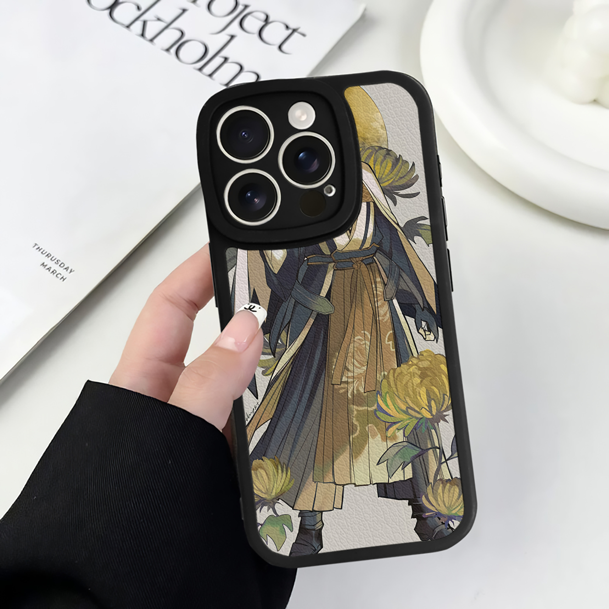 （画像用） 刀剣乱舞 Touken Ranbu 【iPhone 16シリーズ対応】シリコンスマホケース（レザー調） 材質：シリコン